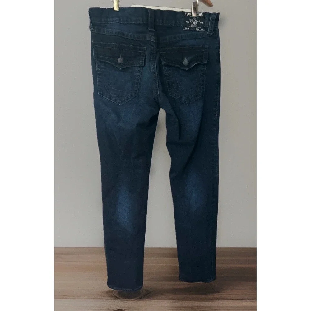 True Religion Geno Big T Flap Pocket Relaxed Slim Fit Jeans Men's Size 36x32.5